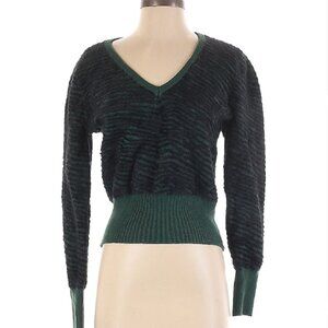 ASTR The Label Green Fuzzy Pullover Sweater